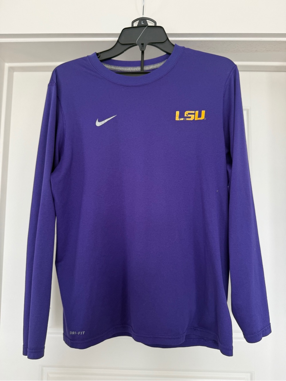 Nike Purple LSU Long-Sleeve Dri-FIT Athletic Tee